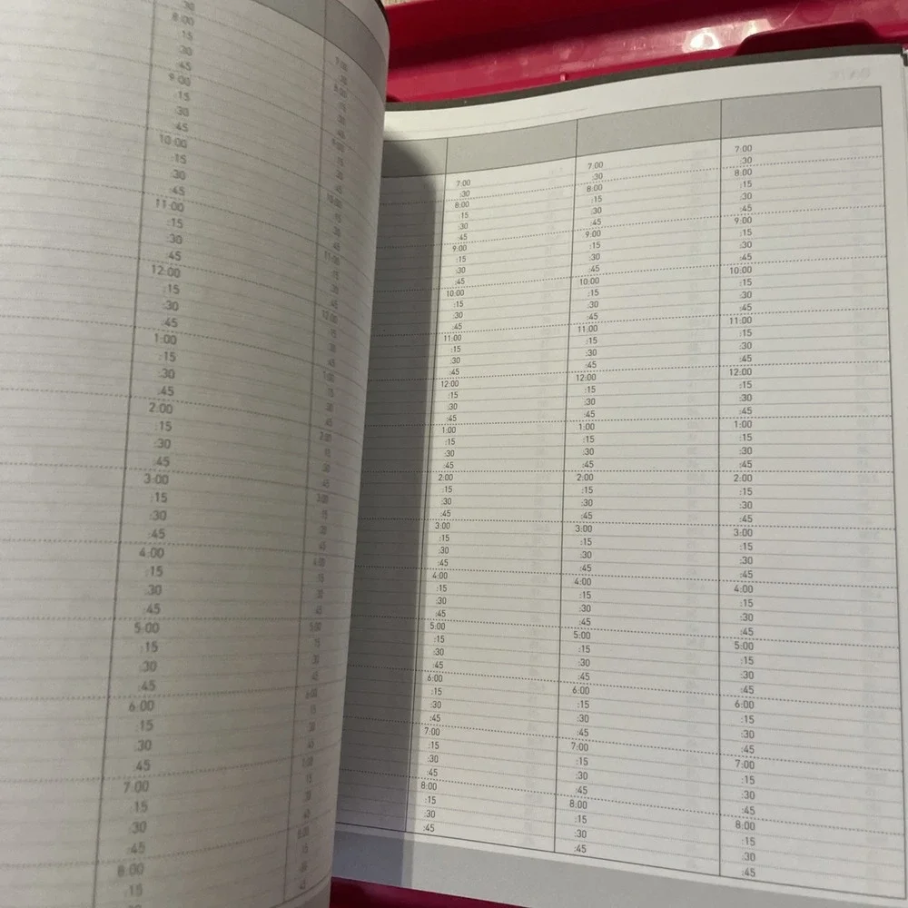Daily Group Appointment Book 4 Person Schedule Undated navy 1/4 Hour Slots NEW
